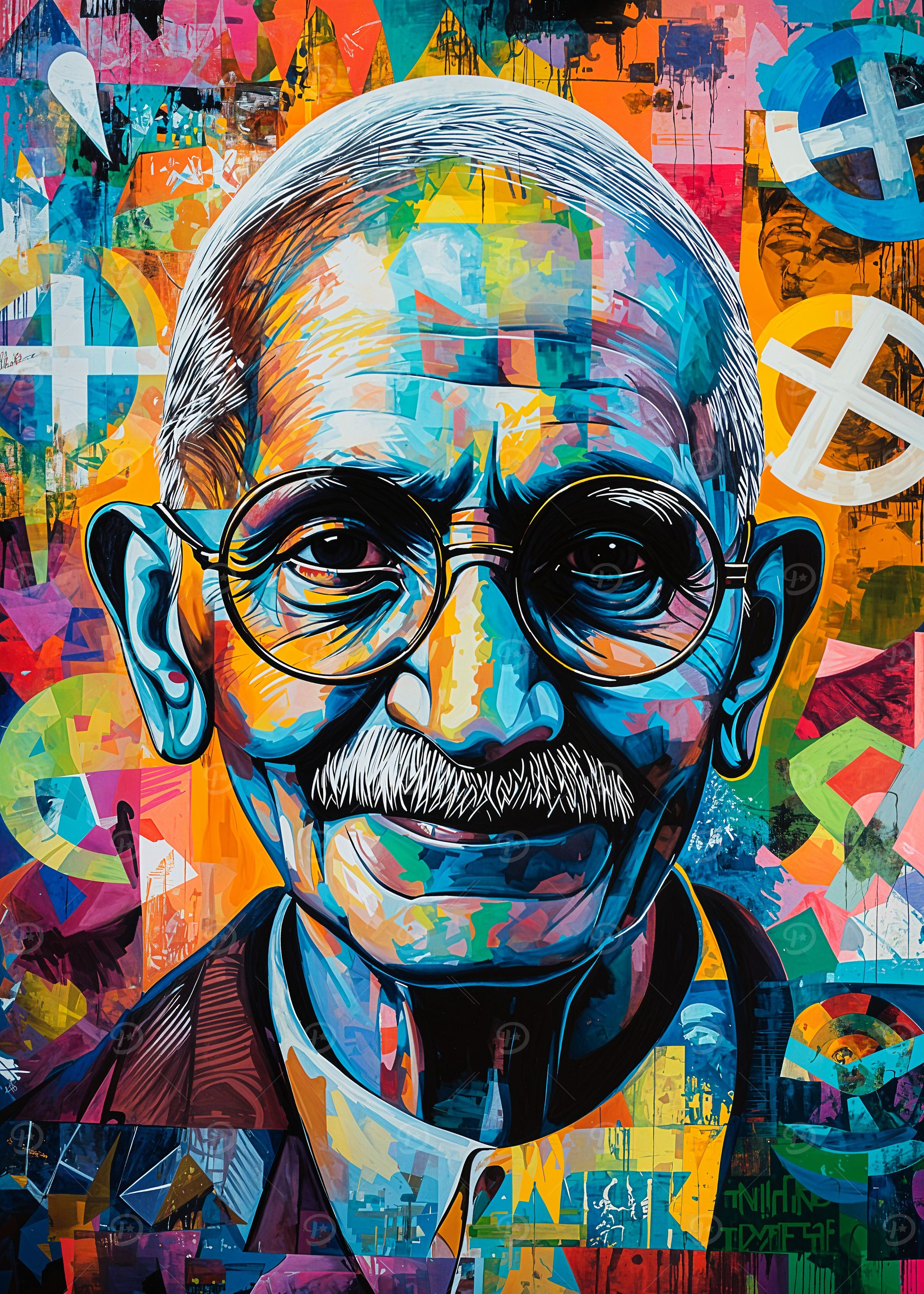Gandhi Colorful Portrait