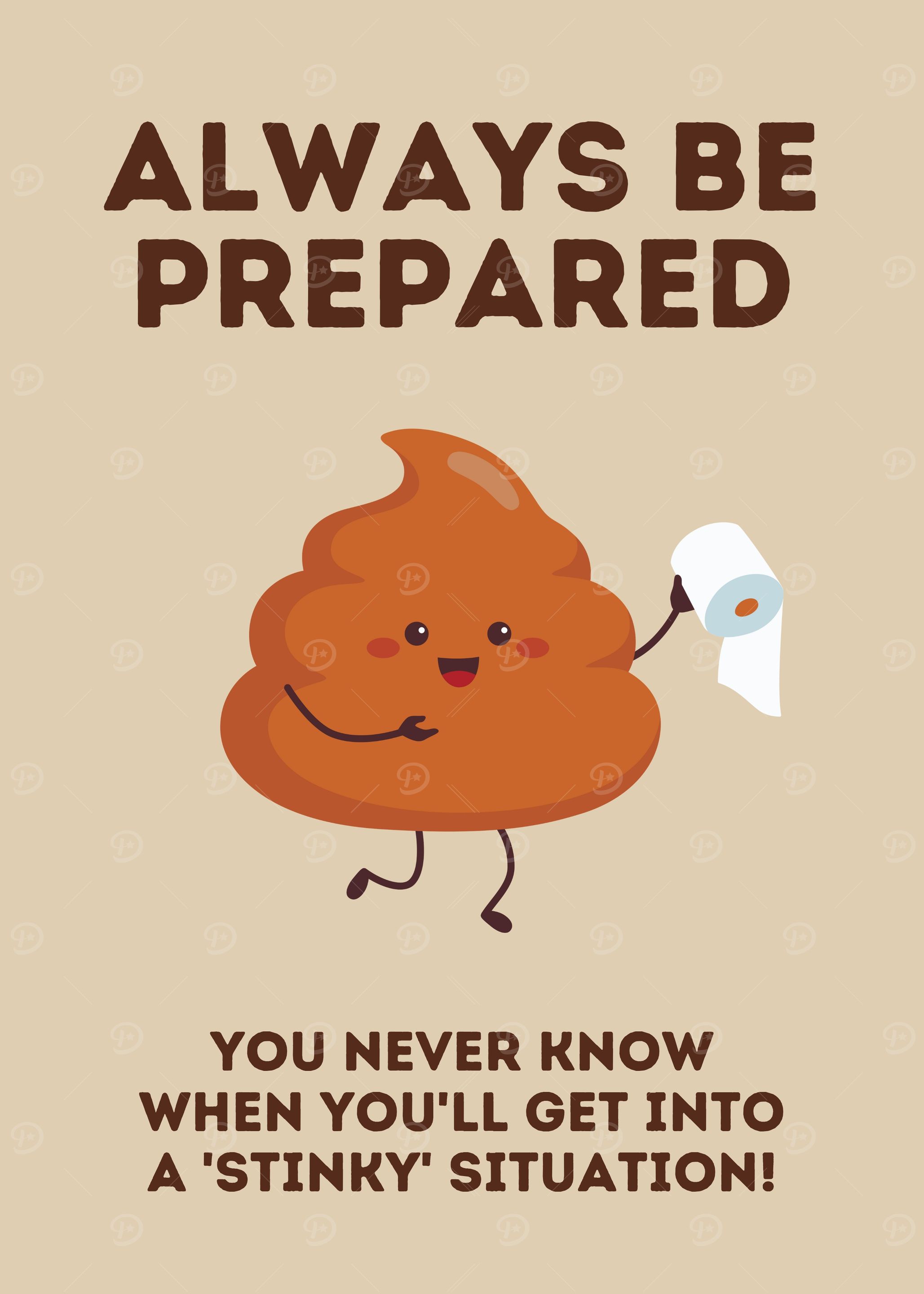 Poop Emoji with Toilet Paper