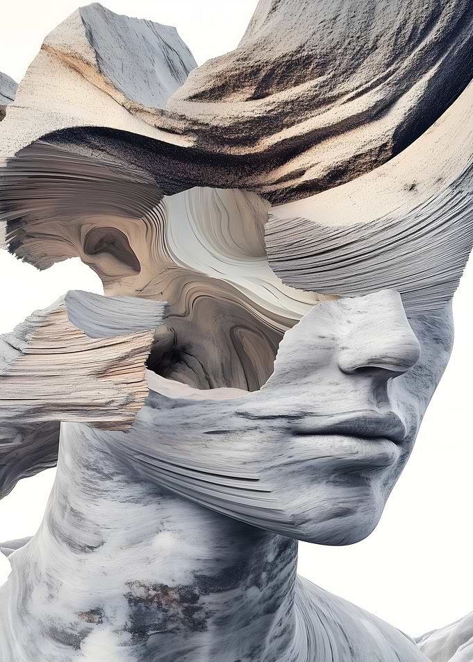 Abstract Stone Face