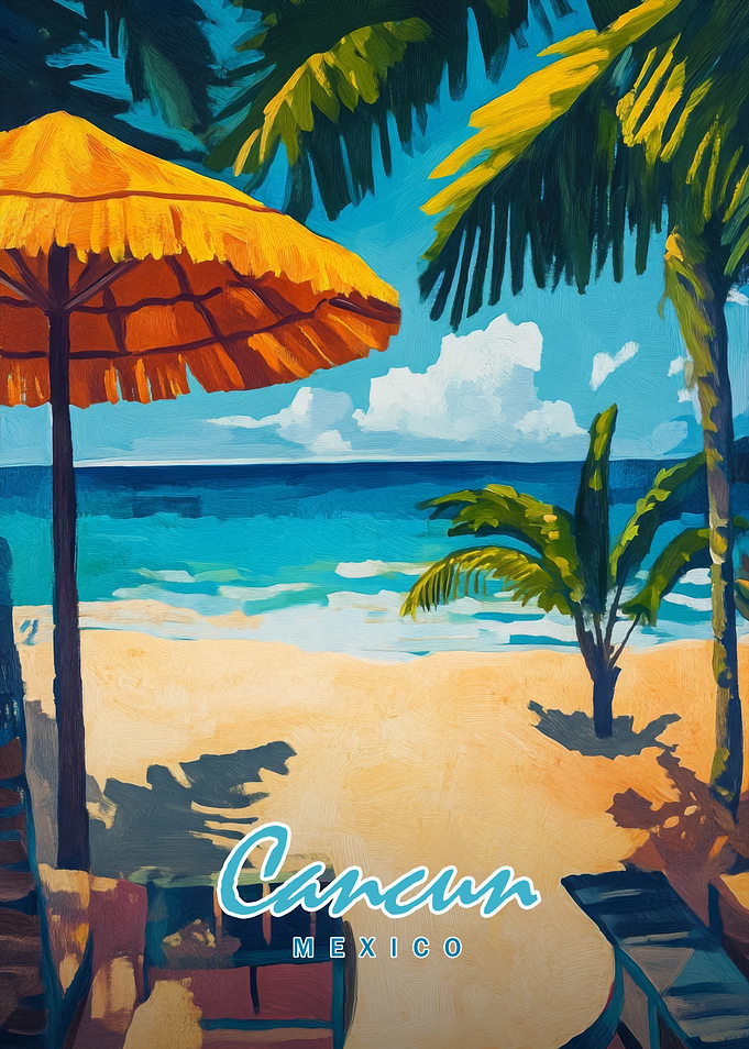 Cancun Beach Scene