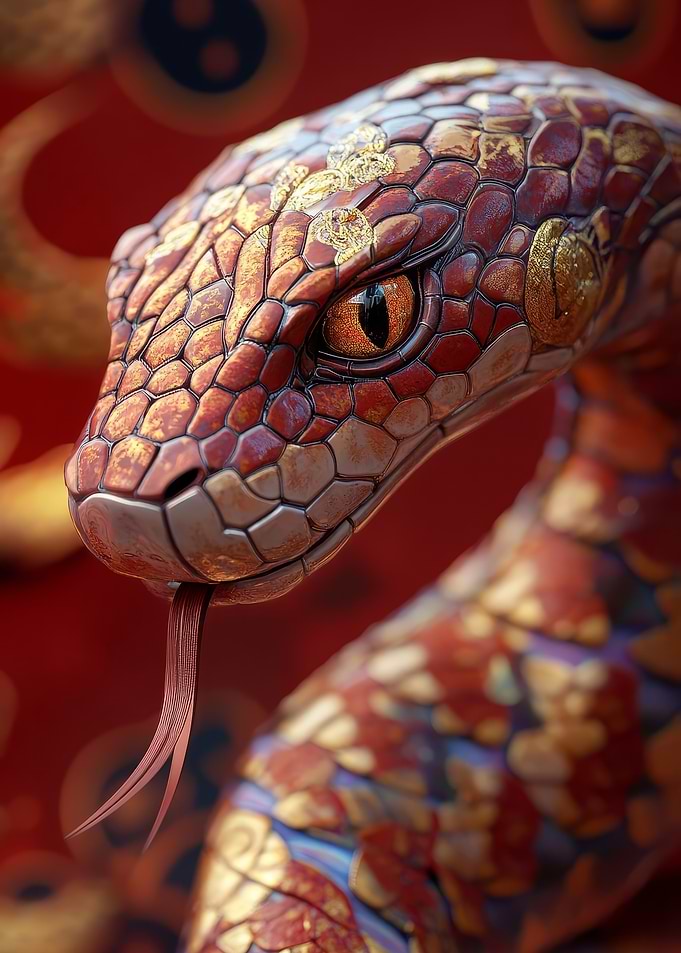 Golden Snake Close-Up