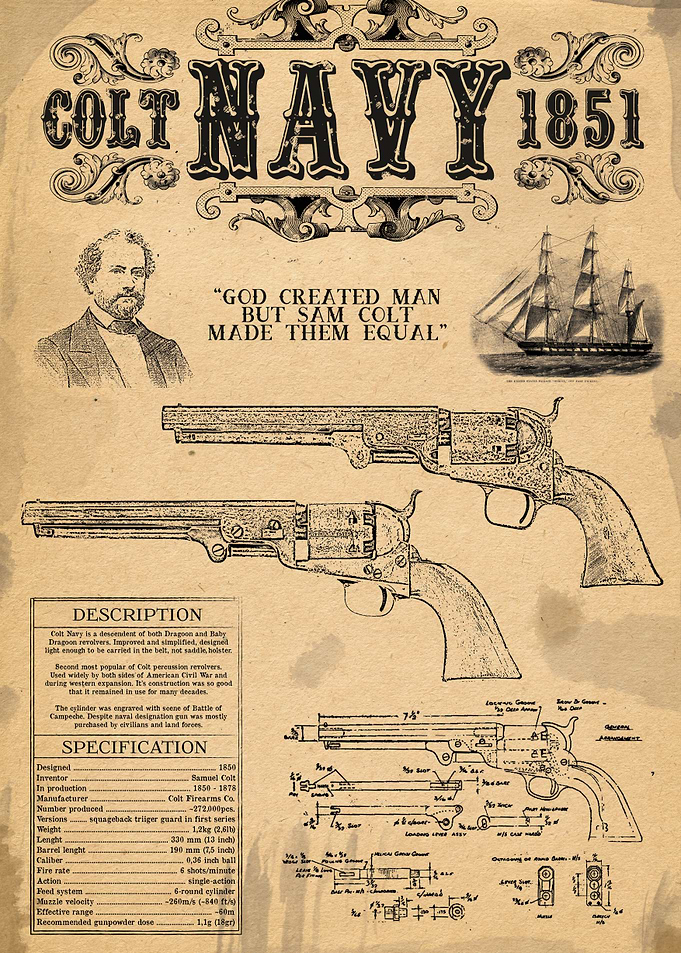 Colt Navy 1851 Revolver