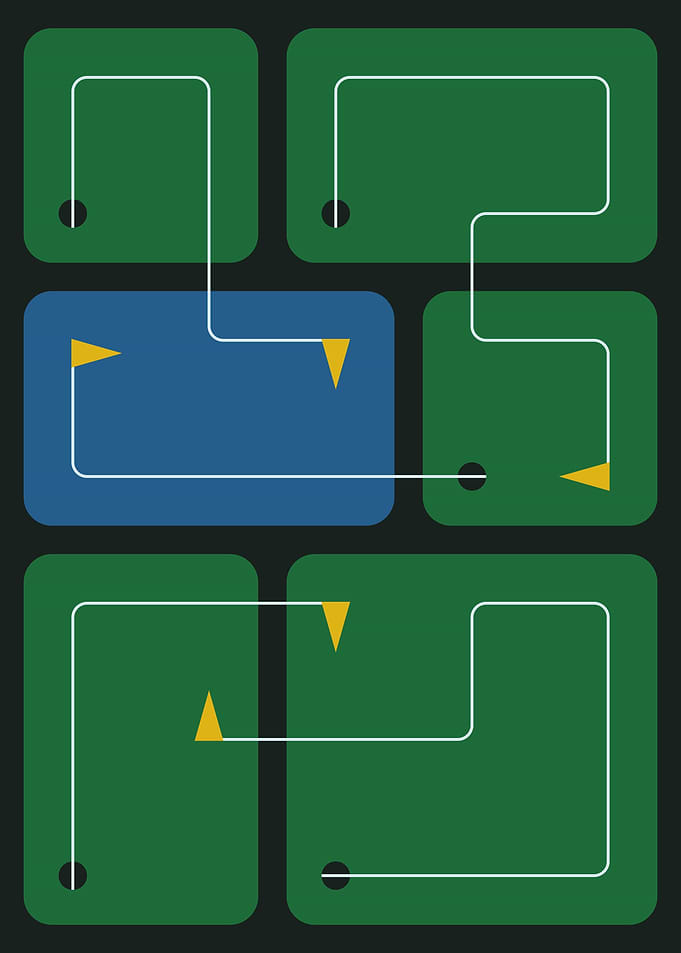 Abstract golf course