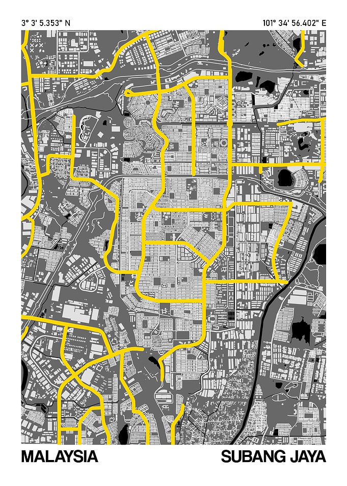 Subang Jaya City Street Map