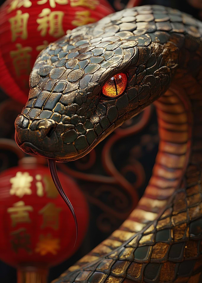 Golden Snake Close-Up