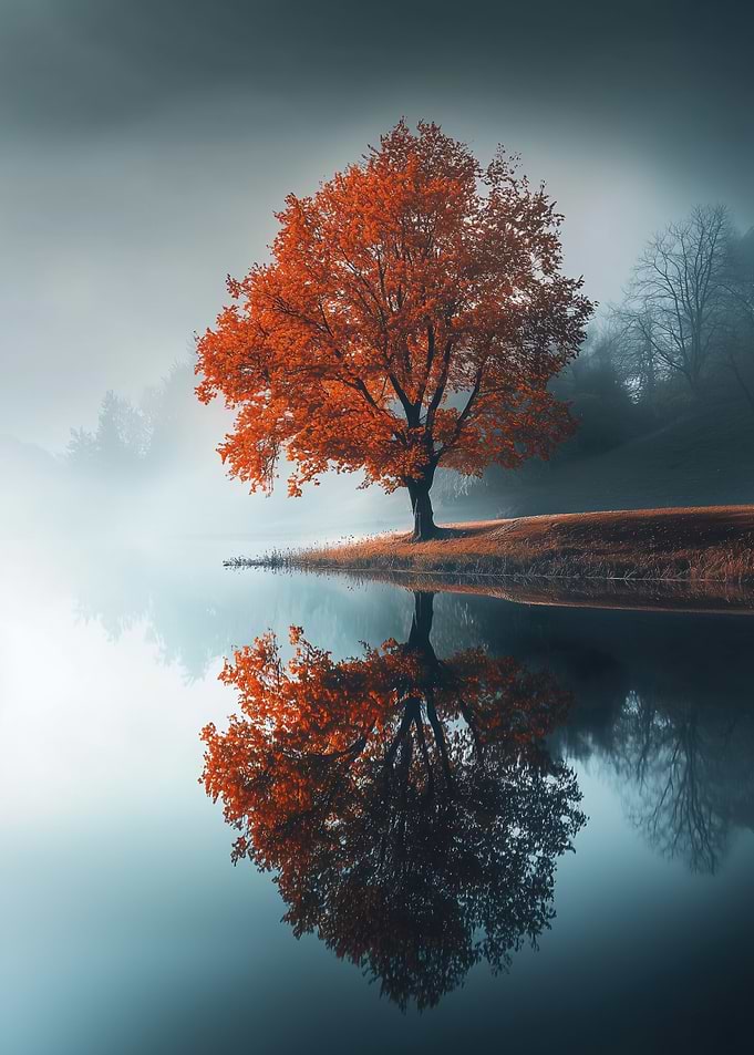 Autumn Tree Reflection