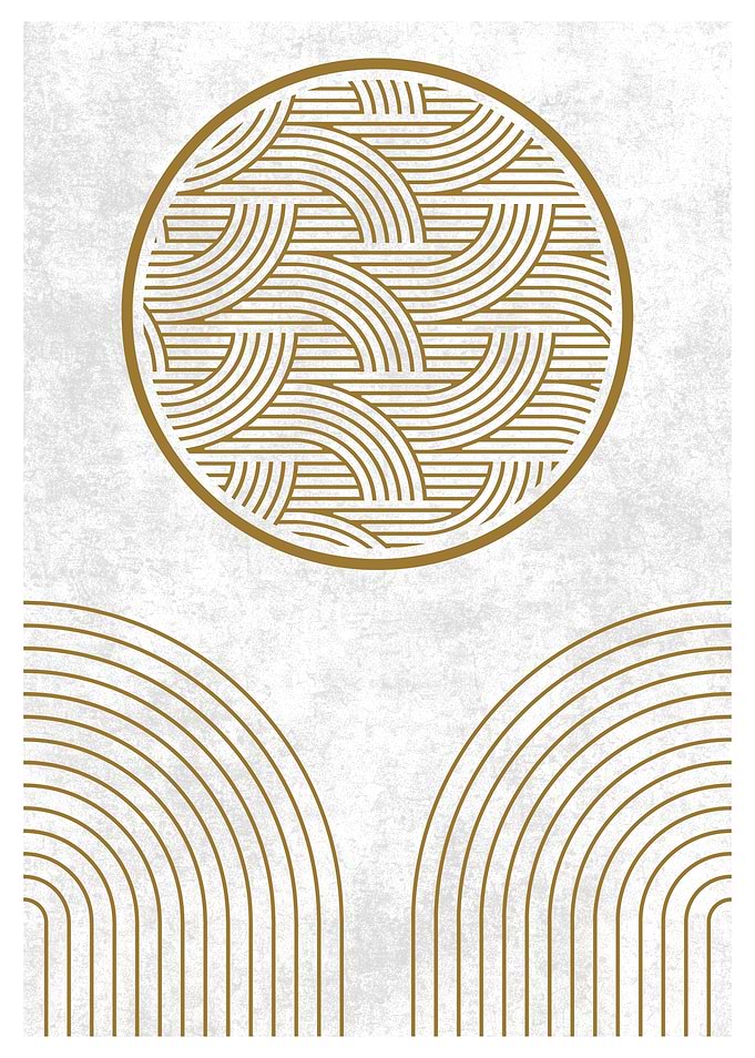 Gold Geometric Art Print