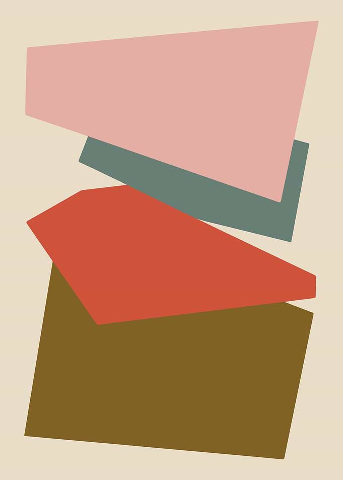 Abstract Geometric Shapes in Earthy Tones