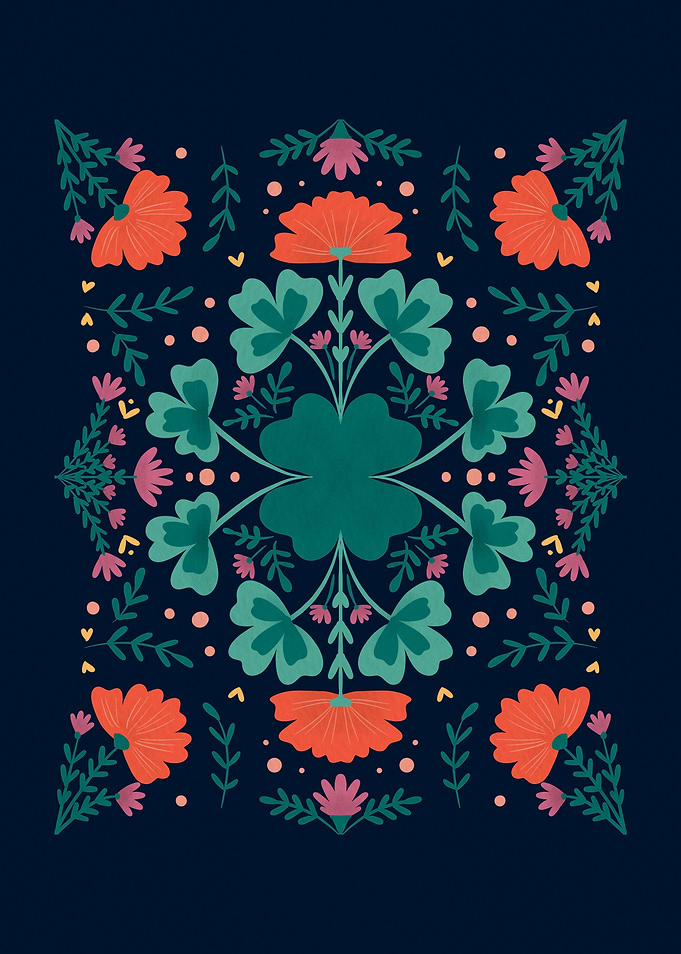 Clovers and flowers