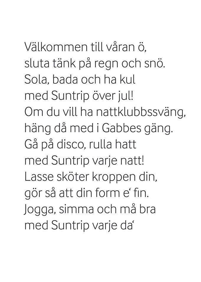 Suntrip Ad - Swedish
