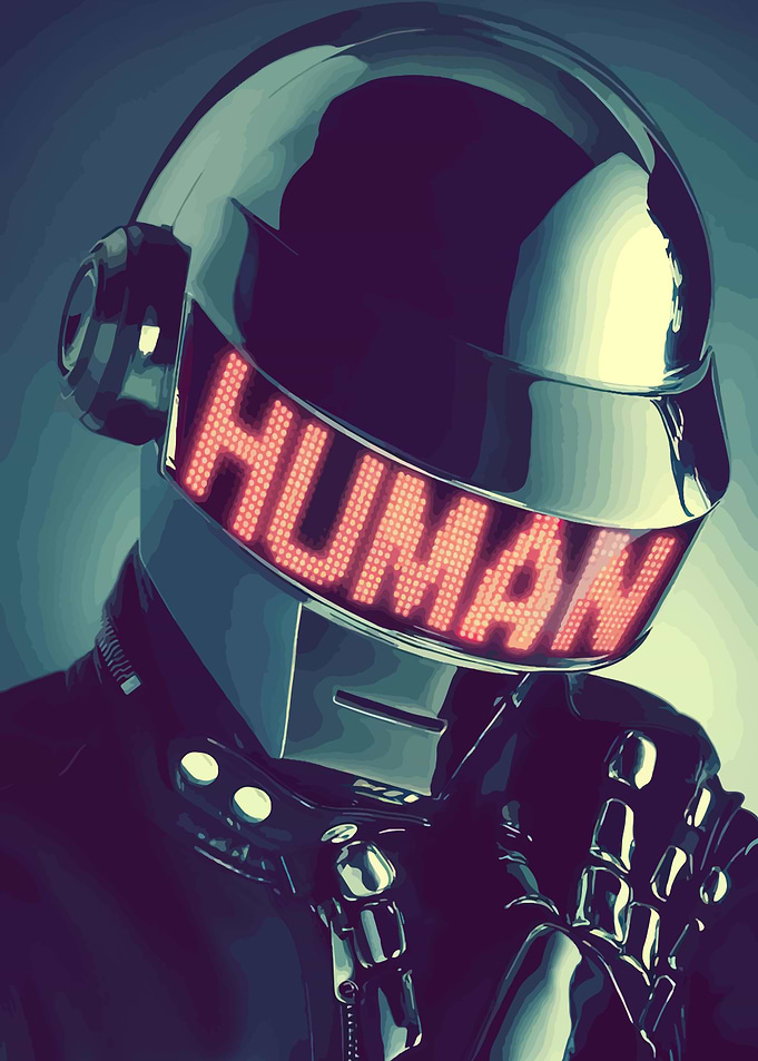 Daft Punk Human Poster