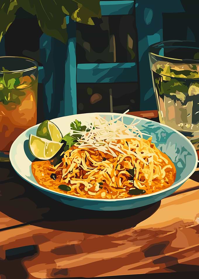 Noodles with Lime and Herbs
