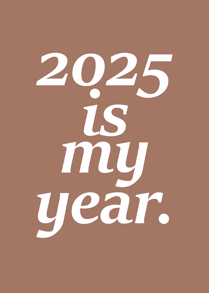 2025 is My Year Mocha Mousse Color of the Year Vision Board