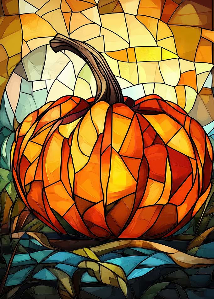 Stained Glass Pumpkin