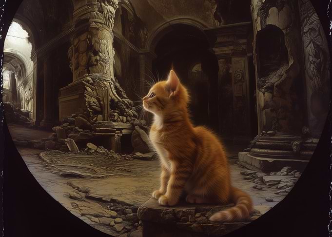 Kitten in Ruins