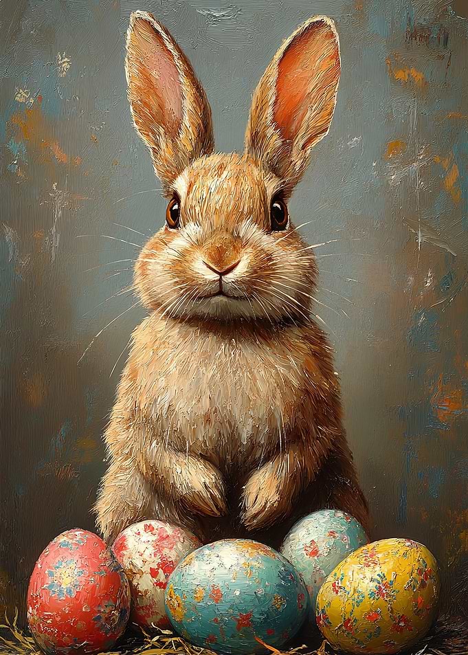Easter Bunny with Eggs