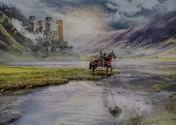 Medieval Knight and Castle