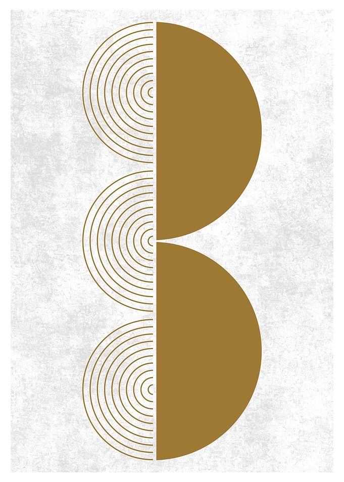 Abstract Gold Circles
