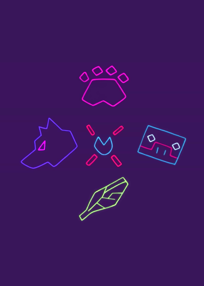 Neon kipo Symbols