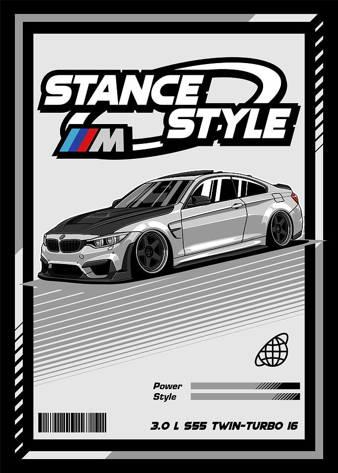BMW M4 F82 Stance Style White