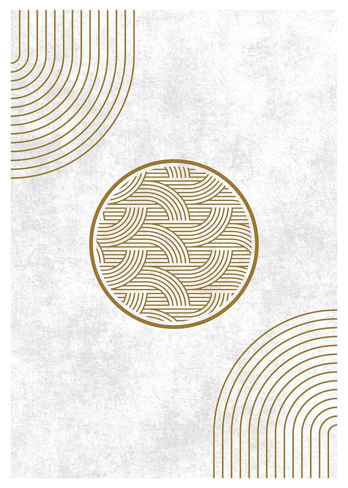 Gold Geometric Art Print