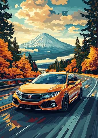 Honda Civic Mountain Drive