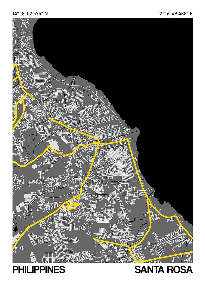 Santa Rosa City Street Map