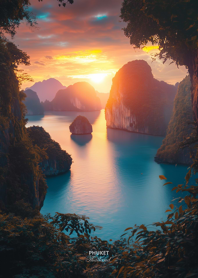 Phuket Island Thailand Sunset Landscape