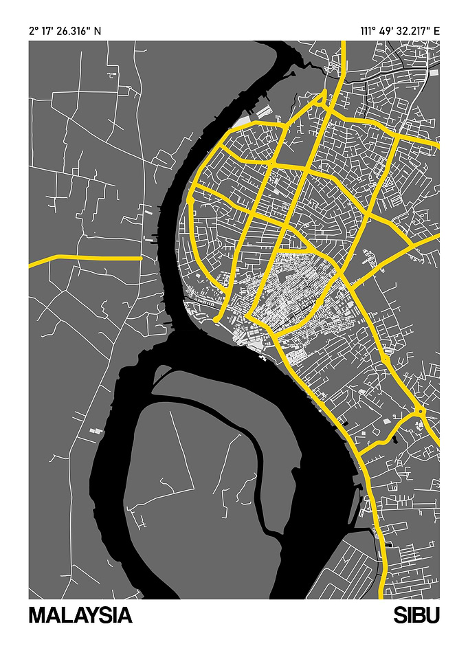 Sibu City Street Map