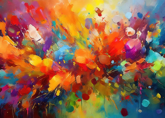 Abstract Colorful Explosion