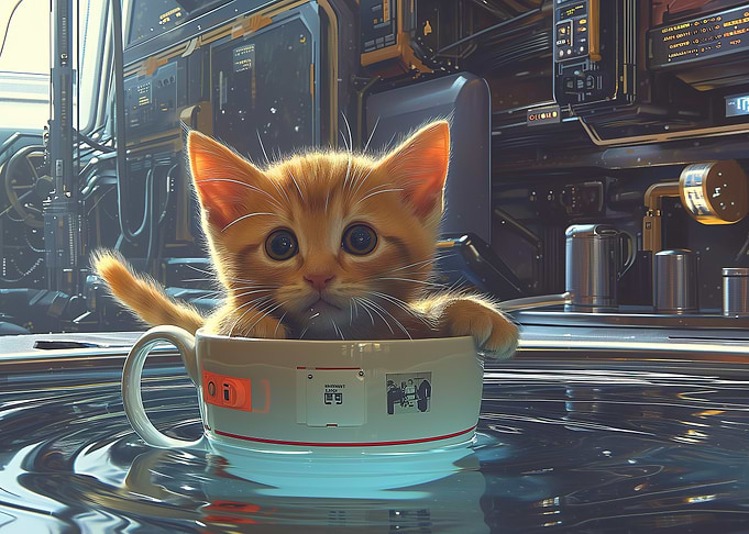 Kitten in a Cup