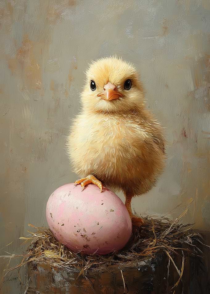 Chick and Pink Egg