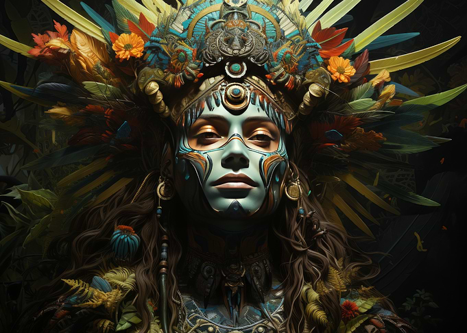 Aztec Goddess Portrait