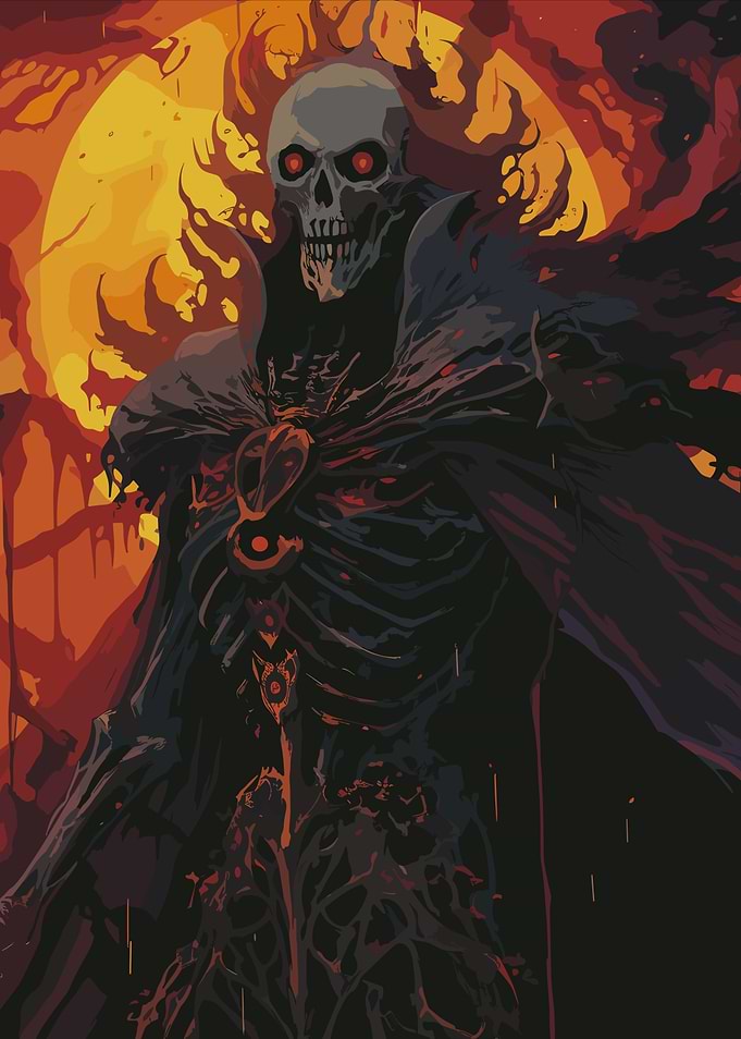 Dark Fantasy Skeleton Figure