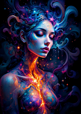 Cosmic Flame Woman