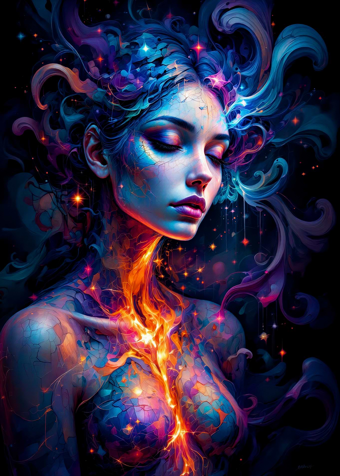 Cosmic Flame Woman