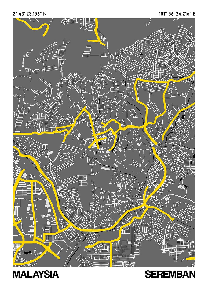 Seremban City Street Map