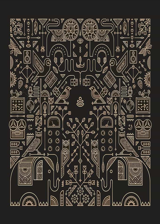 Geometric Animal Pattern