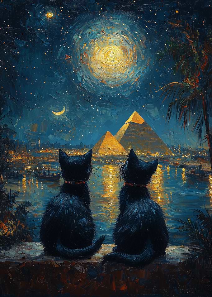 Cats by the Pyramids