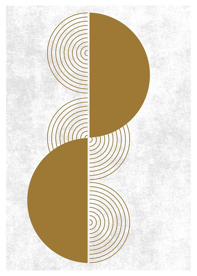 Abstract Gold Circles
