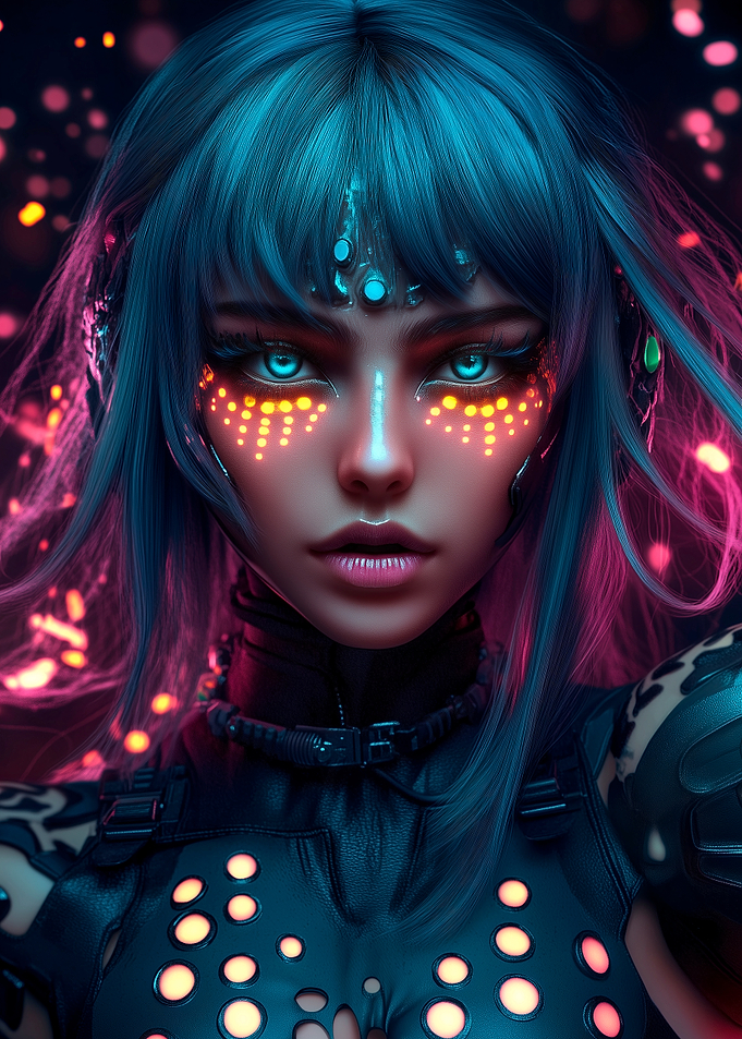 Cyberpunk Woman Portrait