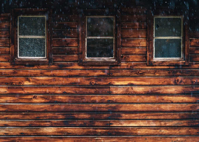 Wooden Cabin Windows