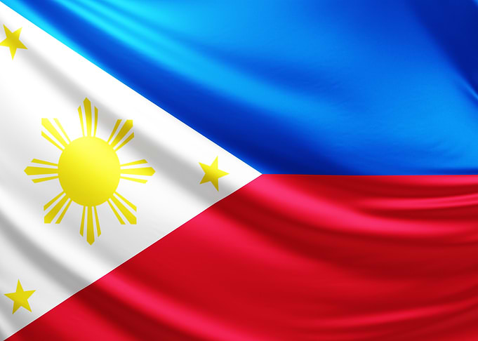 Philippines Flag, realistic flag of Philippines