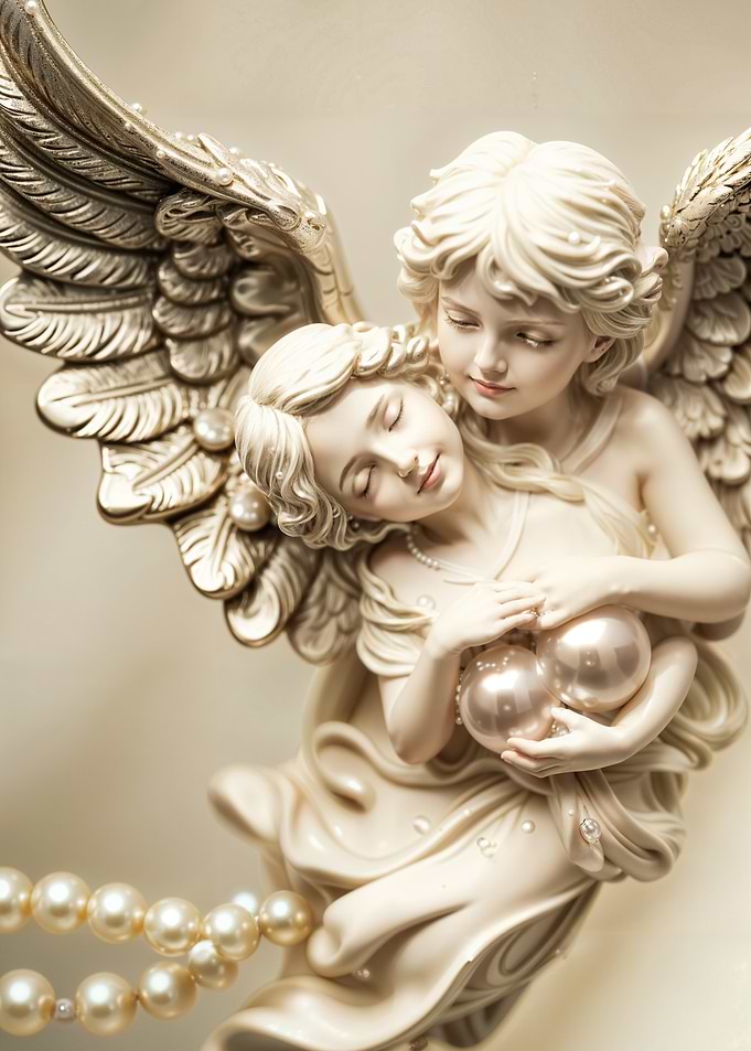 Angel Figurine with Pearls