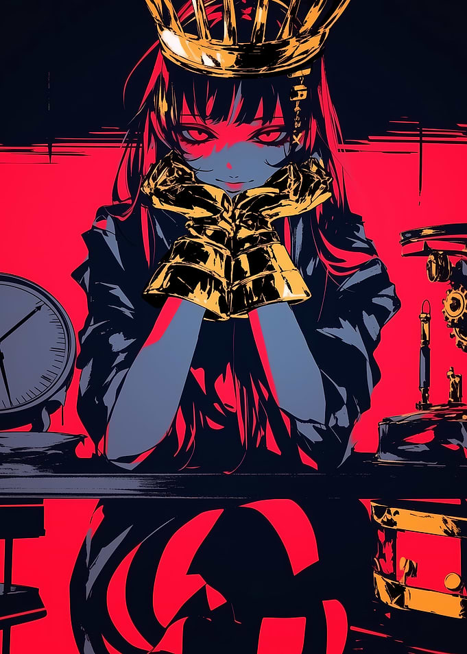 Anime Girl with Crown