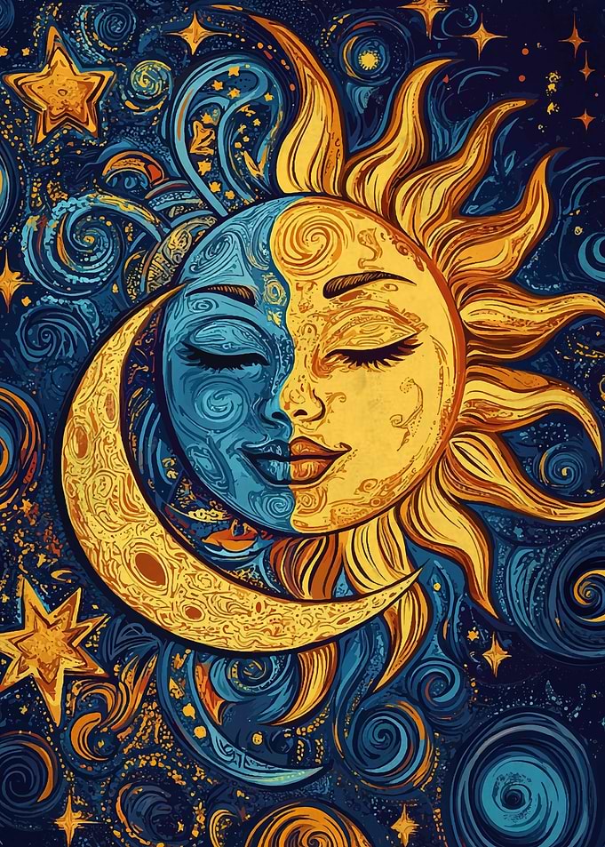 Sun Moon Faces