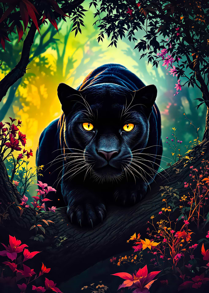 Black Panther in Jungle