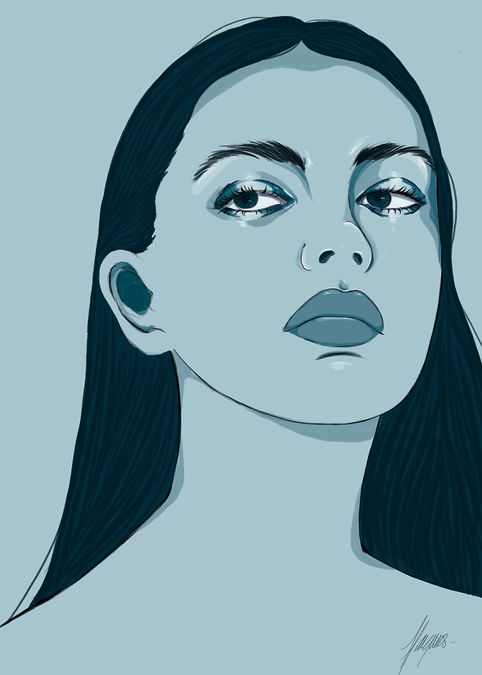 Blue Portrait