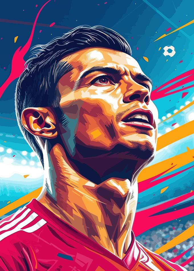 A close-up Cristiano Ronaldo