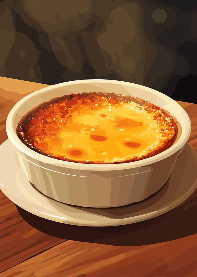 Creamy Dessert with Caramelized Topping